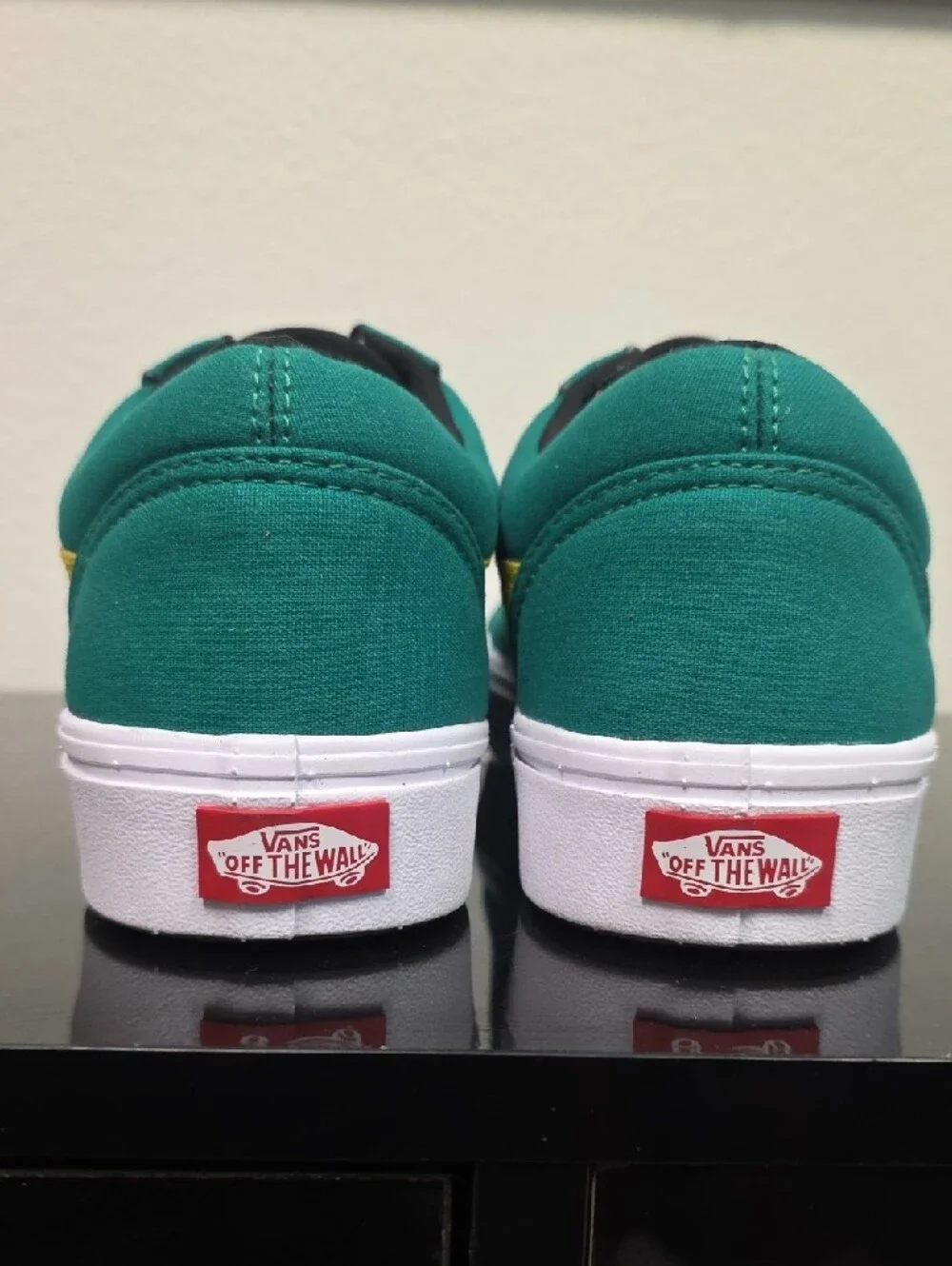 Vans Customs ComfyCush Old Skool Teal Yellow Mens 8 Womens 9.5 New